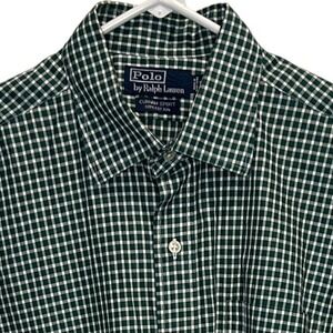 Polo by Ralph Lauren Curham‎ Sport Green Checkered Long Sleeve Button Down Shirt